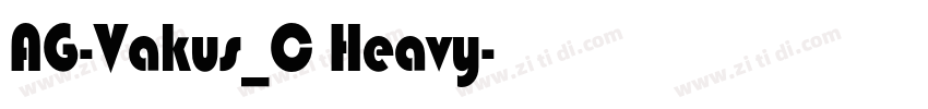 AG-Vakus_C Heavy字体转换